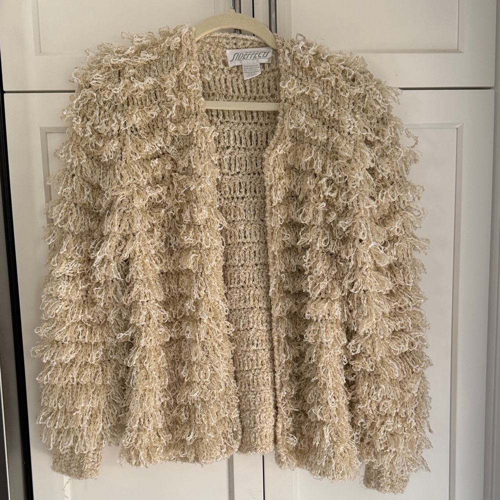 Vintage Side Effects 90s Textured Beige Sweater